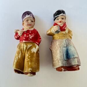 Two German Bisque Dutch Type Dolls